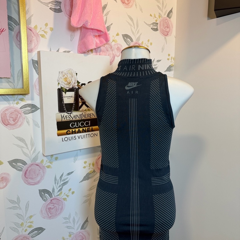 Nike Air Seamless Mockneck Dress Navy - Picture 4 of 7